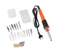 Kit à Outils électriques Hot Knite Cutter, 16 Lames 4 Manches de Chuck Stand Metal Hot Curvant Couteau pour Pochoir, Poignée en Caoutchouc Fer de Soudure, Acier, pour Mousse,