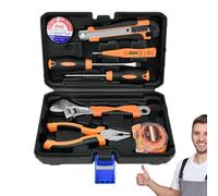 Kit à outils pour la maison, ensemble de clés - Ensemble d'outils mécaniques,Accessoires de boîte à outils robustes multiples 8x avec étui de stockage pour réparation de voitures, amélioration de la m