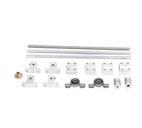 Kit à vis de plomb Kit de vise en acier inoxydable résistance Axes optiques horizontaux Guide d'arbre de tige de mouvement linéaire avec palier d'oreiller en alliage de zinc pour