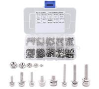 Kit À Vis Et Ecrou,Coffrets Boulons Et Écrous 160Pcs Vis À Tête Ronde En Acier Inoxydable 304,Assortiment Vis Inox M2 M2.5 M3 M4 M5 Avec Ecrous Hexagonale Et Rondelles + Boîte De Rangement