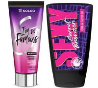 Kit accélérateur de bronzage Soleo I'm So Famous + Wild Tan Sexy Carrot
