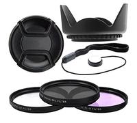 Kit Accesoires 52mm Pare Soleil + Filtres UV CPL FLD + Bouchon Cache Objectif avec Ficelle pour DSLR D3200 D3100 D3300 D3000 D5000 D5200 D5300 D5100 Coolpix P7000 P7700 P7100 P7800 OBJECTIF LENS 18-55 55-200 CANON 50MM F/1.4 F/1.8