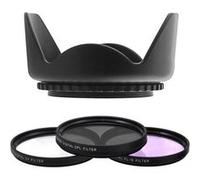 Kit Accesoires 52mm Pare Soleil + Filtres UV CPL FLD pour DSLR D3200 D3100 D3300 D3000 D5000 D5200 D5300 D5100 Coolpix P7000 P7700 P7100 P7800 OBJECTIF LENS 18-55 55-200 CANON 50MM F/1.4 F/1.8 G