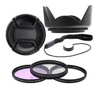 Kit Accesoires 67mm Pare Soleil + Filtres UV CPL FLD + Bouchon Cache objectif avec Ficelle pour DSLR EOS REBEL T3i T2i T4i T5i 550D 600D 700D 650D OBJECTIF 18-55 70-300 pour NIKON DSLR D3200 D3100 D33
