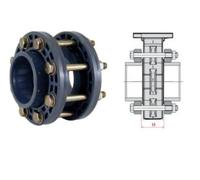 KIT ACCESORIOS VALVULA MARIPOSA PVC-U brida fija D160