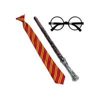 W WIDMANN MILANO Party Fashion - Set apprenti magicien, chapeau haut de forme, baguette magique, foulard coloré, matériaux de qualité, design multicolore