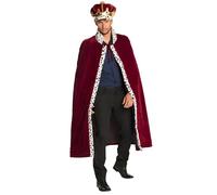 Boland 36104 - Costume de Majesté, chapeau et manteau royal, ensemble duc pour adulte, couronne et cape, en peluche, carnaval, carnaval, soirée à thème