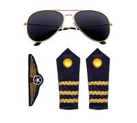W WIDMANN MILANO Party Fashion - Set de déguisement profession, job, lunettes de soleil, claquette d'école, insigne, accessoire, carnaval