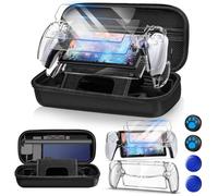 Kit Accessoires 12 en 1 pour PlayStation Portal - Étui Rigide, Coque Transparente, 2 Protecteurs d'Écran, 4 Poignées noir HOUSSE