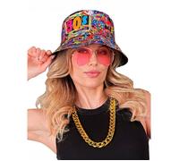 W WIDMANN MILANO Party Fashion - Ensemble hip-hop des années 90 | Avec chapeau de pêcheur, lunettes, collier et bague, accessoires pour le carnaval et les soirées à thème