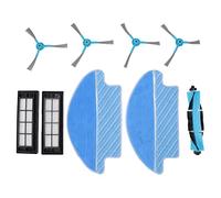 Kit Accessoires Aspirateur 9 Pièces, Pièces de Rechange pour Conga 3090, Brosse Principale Brosse Latérale Filtre HEPA et Lingettes à Récurer Douces, pour Sols Durs Moquettes et An