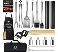 Kit Accessoires Barbecue,21PC Ustensiles Barbecue INOX,Cadeau pour Homme Papa,Professionnels Kit BBQ Ustensile,Outils Barbecue pour Camping