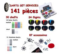 Kit accessoires de fléchettes pointe acier et pointe nylon