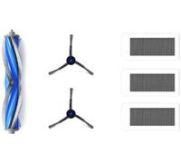 ECOVACS Kit d'accessoires pour DEEBOT X5 OMNI/ X5 PRO OMNI Robot Aspirateur, 1 x brosse principale anti-enchevêtrement, 2 x brosses latérales, 3 x filtres antibactériens, accessoires d'origine