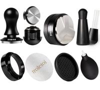 Kit Accessoires Espresso 7 Pièces 54 mm, Tamper, Distributeur de Café, WDT | Entonnoir Doseur et Puck Screen, Accessoires Barista Espresso compatibles avec Machines Sage et Porte-Filtres de 54 mm