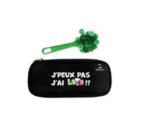 Kit Accessoires Loto Bingo 3 en 1 - Trousse + Baton ramasse jetons magnetique + 100 pions aimantes vert - Set Materiel Jeu + Carte