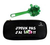 Kit accessoires loto bingo 3 en 1 - trousse + baton ramasse jetons magnetique + 100 pions aimantes vert - set materiel jeu + carte