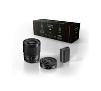 Kit Accessoires Optique fixe grand angle 26mm S-R26E + Optique fixe Portrait 50m f1.8m S-S50ME + Batterie DMW-BLK22EB pour lumix S5 et S9