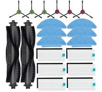 Kit Accessoires Pièces d'rechange pour Lubluelu SL60D, pour HONITURE Q6 SE,pour Tikom L9000,L8000 Robots aspirateurs, 2 Brosses Principales, 6 brosses latérales, 6 filtres, 6 lingette Serpillière