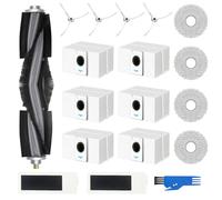 Kit Accessoires pour Deebot T20 Omni / T20e Omni: 18 Accessoires de Rechange pour Robot Aspirateur - 1*Brosse Principale, 6*Sacs à Poussière, 4*Chiffons de Nettoyage, 4*Brosses Latérales, 2*Filtres