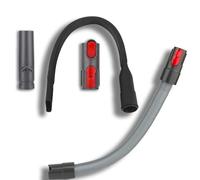 Kit Accessoires pour Dyson Aspirateur - Lot de 4 Raccords avec Tuyau Flexible Extensible, Suceur Plat Flexible et Adaptateurs, pour Dyson V15 V12 V11 V10 V8 V7