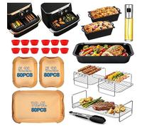 Kit Accessoires Pour Ninja Foodi FlexDrawer 10 4L Grille Inox 150 Papiers Cuisson Et Moules Silicone