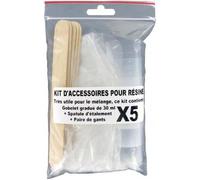 Kit Accessoires pour résine - CLEOPATRE - 5 gants - 5 spatules - 5 gobelets doseur