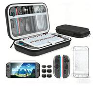 Kit Accessoires Protection Générique pour Nintendo Switch 2 - Housse Pochette + Coque Dockable + Film Écran - Noir Anti-Chocs