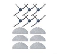 Kit Accessoires Robot pour eufy pour g50 pour l60 : 6 Brosses + 6 Chiffons | Fibres durables, atteint les coins, pour idéal poils animaux, pour poussière tenace, longue durée de vie