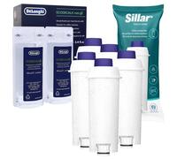 Kit accessoires Sillar pour DeLonghi Magnifica S ECAM 21.117.SB - Détartrant Delonghi DLSC200 200 ml + 5x Filtres Sillar
