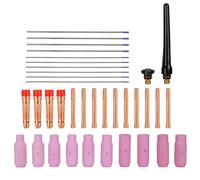 Kit Accessoires Torche à Souder 36 pièces en Cuivre, Céramique et Alliage de Tungstène pour Séries WP17 WP18 WP26 - Compatible Soudage TIG Argon