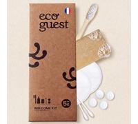 Kit Accueil Airbnb x20 - Salle de Bain Hôtel 5en1 - Brosse à Dents Bambou, Savon Artisanal, Dentifrice - Amenities Écologiques Made in France - EcoGuest