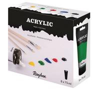 Kit Acrylique 6 X 75 Ml, Peint. Acrylique D'artiste,Carton 450ml