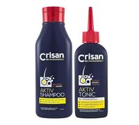 Kit actif contre la chute des cheveux - Shampoing (250 ml) et tonique (150 ml) à l'arginine - Système d'action pour hommes et femmes en cas de perte de cheveux héréditaire - Pour une plénitude