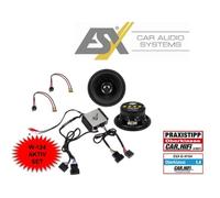 ESX QXE120 + QS-Two-ISO Haut-Parleur coaxial 12 cm + amplificateur de Puissance Compatible avec Mercedes Benz W124