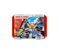 BANDAI - Meccano Mallette de Construction - Coffret de Construction 5 en 1 Véhicules, Robot, Tour Eiffel - 437 pièces, Outils, Notice - Kit Activité Assemblage - Jouet Enfant 10 Ans et + -APM20106