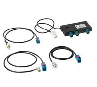 Kit Adaptateur Antenne Amplifie Am Fm - Dab Dab+ Fakra Smb Faisceaux Fakra F Din Iso