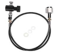 Kit adaptateur CO2 36" Tuyau à ressort galvanoplastie avec valve de déclenchement Noir ASA pour grands réservoirs de dioxyde de carbone DIN477 TR21 4 W21 8 14 Taille de filetage
