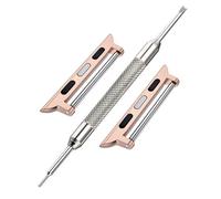 Kit adaptateur de bracelet de montre compatible avec Apple Watch Band iWatch Series 1-9 SE Ultra - Outil et barres à ressort inclus, rose gold, 42mm / 44mm / 45mm / 49mm