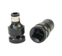 Kit adaptateur de mandrin carré de 1/2" à tige hexagonale de 6,35 mm, construction en acier, pour clés électriques et tournevis à cliquet