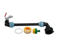 Kit adaptateur de réservoir d'eau de pluie IBC avec robinet de sortie col de cygne en laiton de 1,9 cm, résistant au gel et joint haute pression pour conteneurs IBC de 600 à 1000 L, Garden Ho