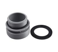 Kit adaptateur de tuyau de 40 mm à 1,5" pour piscines Intex, kit de conversion en plastique robuste avec bande d'étanchéité pour raccord de filtre, manchon de raccordement gris
