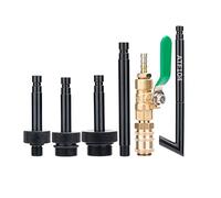 Kit adaptateur de tuyau de remplissage d'huile de voiture Connecteur de liquide de transmission de voiture Connecteur de colonne de carburant avec kit de valve à bille d'interface autobloquante