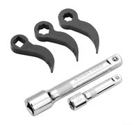 Kit Adaptateur Levier 5 pour à Cliquet 1/2" et 3/8" Kit Adaptateur | Adaptateur Levier Pour À Cliquet,Kit Adaptateur Pied De Biche 5 ,Outil Démontage Arbres
