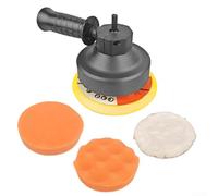 Kit adaptateur perceuse électrique pour polisseuse avec disque de ponçage de 125 mm, tampon de polissage en laine et applicateur de cire éponge pour enlever les rayures de voiture et outils de détail