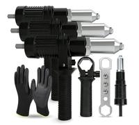 Kit Adaptateur Professionnel Pour Riveteuse éLectrique, Adaptateur De Riveteuse Sans Fil 2026 Avec PoignéE En Plastique Amovible, Accessoire De Rivetage Pour Perceuse (3PCS)