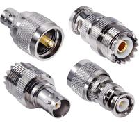 Kit Adaptateur Radio CB Connecteur à UHF - 4 Types de Connecteur RF - Adaptateur d'Antenne 4G