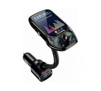 Kit adaptateur radio mains libres Bluetooth pour voiture avec transmetteur FM et lecteur MP3, chargeur