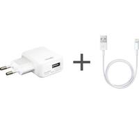 Kit Adaptateur Secteur Novodio Fast Charger + Câble Lightning Blanc 1m