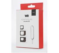 Kit Adaptateurs Carte SIM WE - Nano, Micro, SIM Standard - Pointe Aiguille Métal